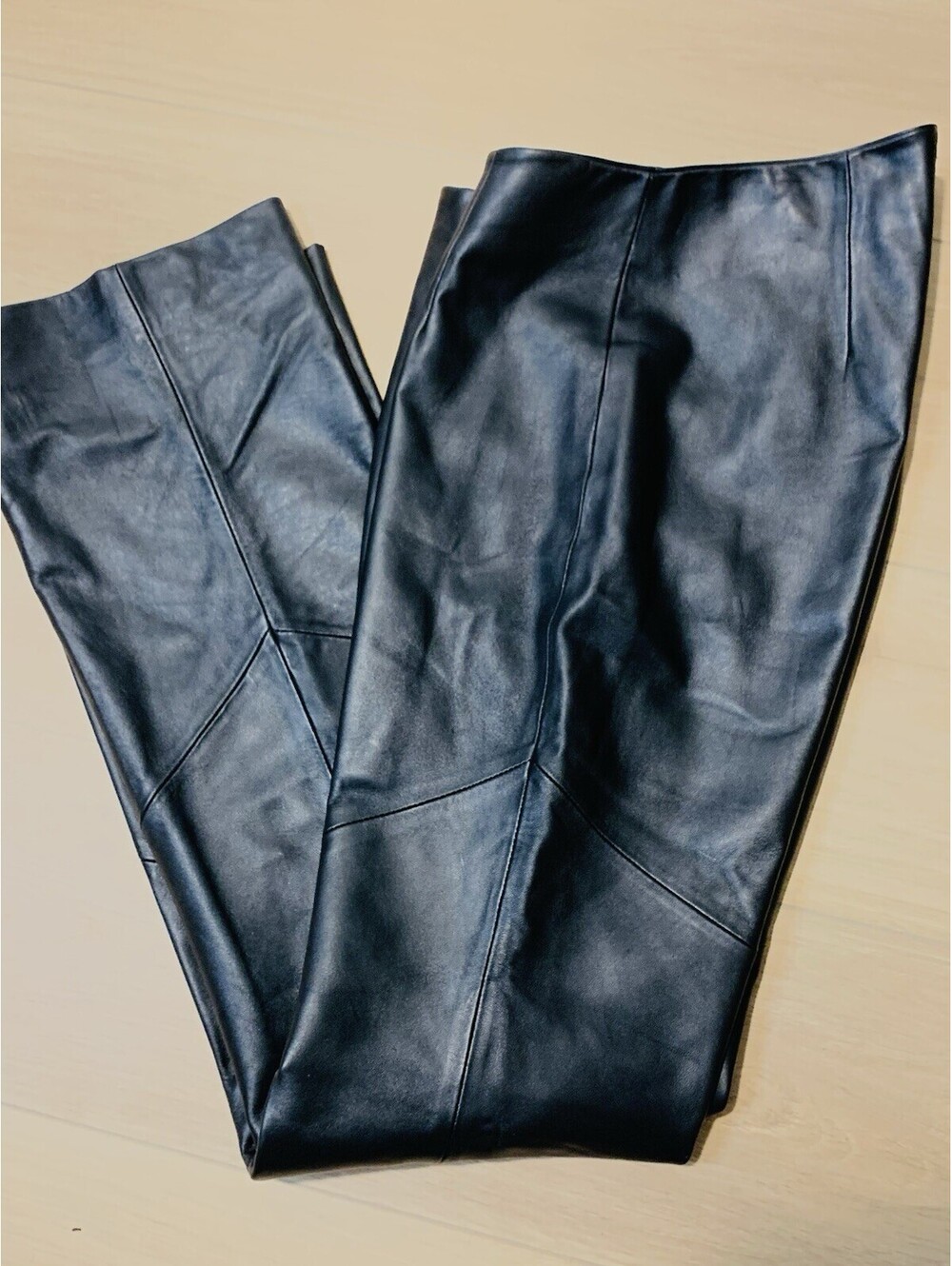 Vintage Wilsons Leather Flare Leg Black Pants Jeans Buttery Soft Leather Size 2